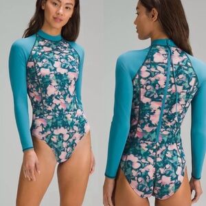 lululemon athletica Teal and Pink One Piece Swimsuit